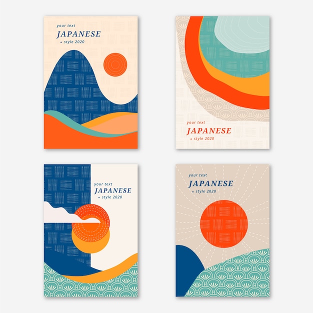Coleção de capa japonesa minimalista