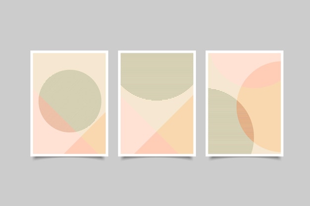 Vetor coleção de capa minimalista abstrata