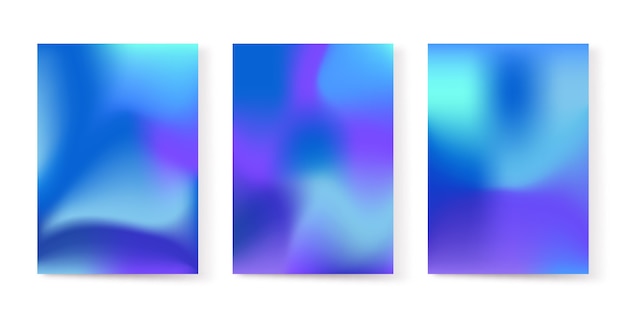 Vetor coleção de capas desfocadas abstratas de gradiente