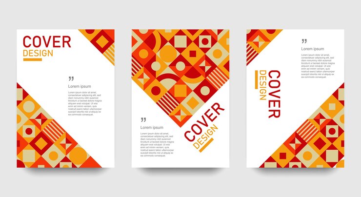 Coleção de capas Orange Isometric Mozaic