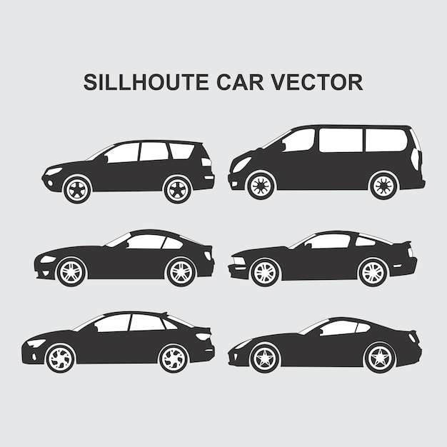 Coleção de carros silhoutte