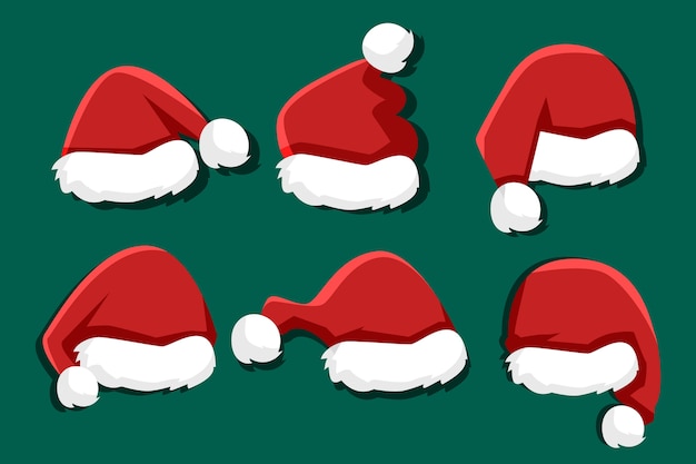 Coleção de chapéus de Papai Noel