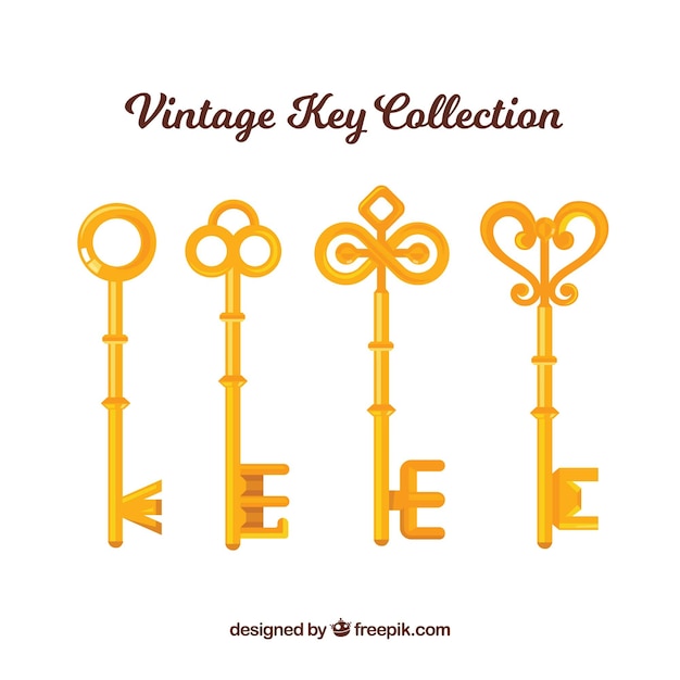 Coleção de chaves vintage
