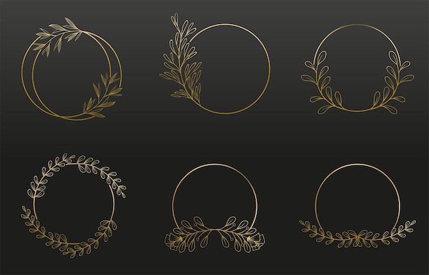 Coleção de círculos de luxo para branding