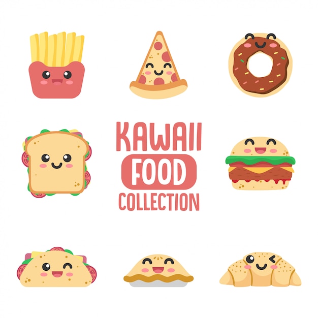 Coleção de comida kawaii