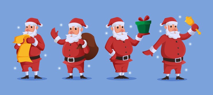 Coleção de Conjunto de Caracteres de Papai Noel