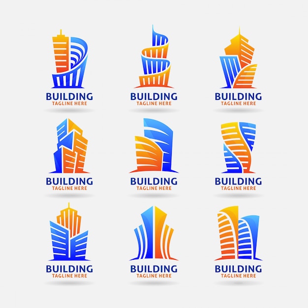 Coleção de construção de logotipo