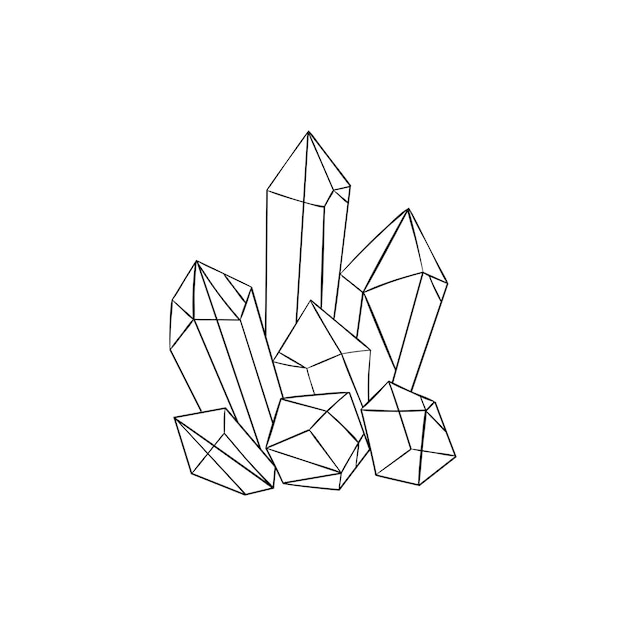 Coleção de cristais transparentes para esoterismo meditações mágicas ou minerais