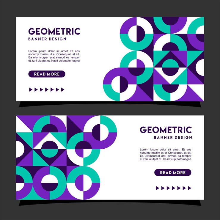 Vetor coleção de desenho de vetor de banner geométrico pattertn