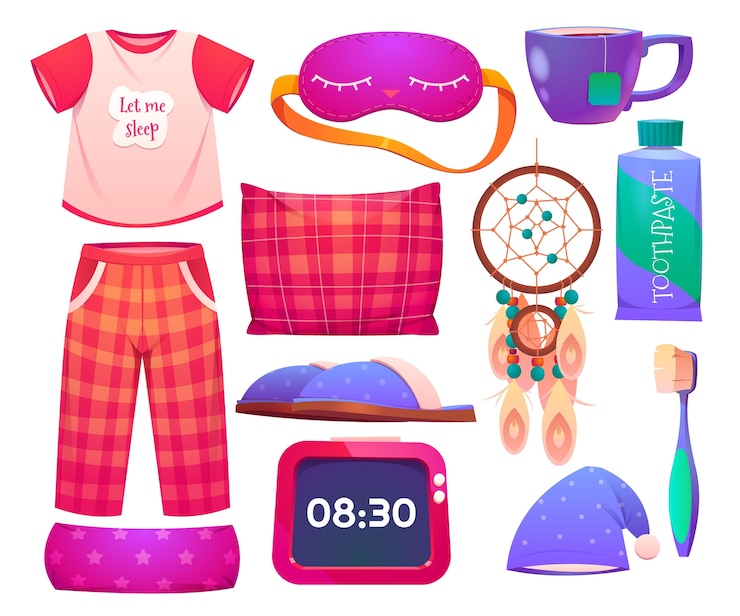 Vetor coleção de desenhos animados para dormir