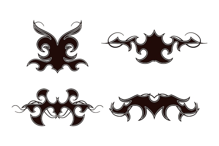 Coleção de desenhos de tatuagem