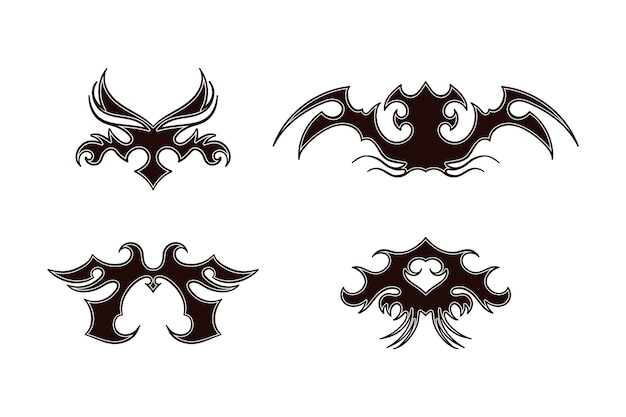 Coleção de desenhos de tatuagem