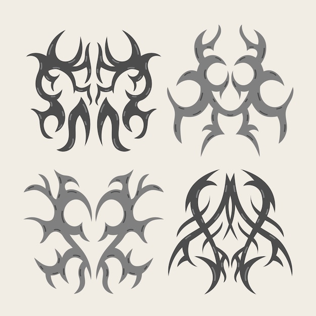 Coleção de desenhos de tatuagem