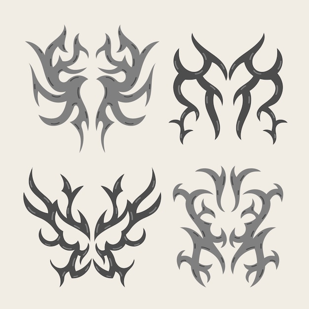 Coleção de desenhos de tatuagem