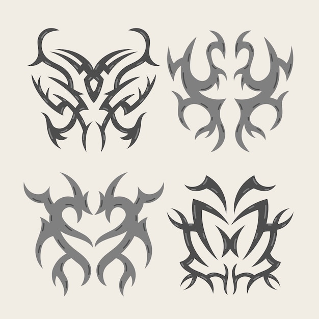 Coleção de desenhos de tatuagem