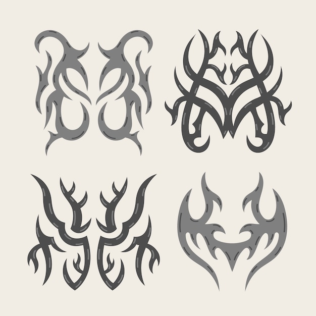 Coleção de desenhos de tatuagem