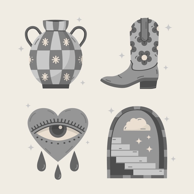 Coleção de desenhos de tatuagem