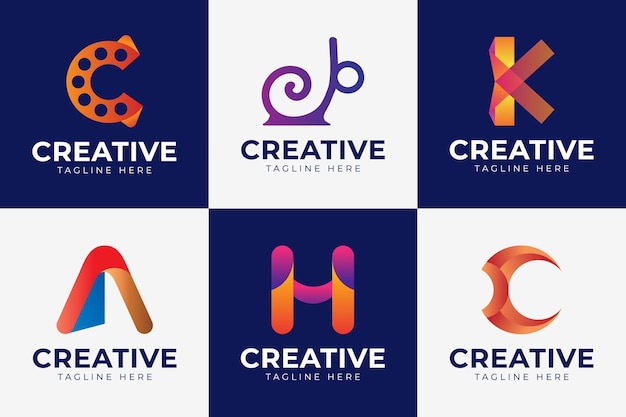 Coleção de design de logotipo moderno para branding e identidade corporativa