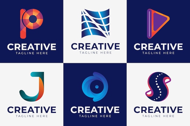 Coleção de design de logotipo moderno para branding e identidade corporativa