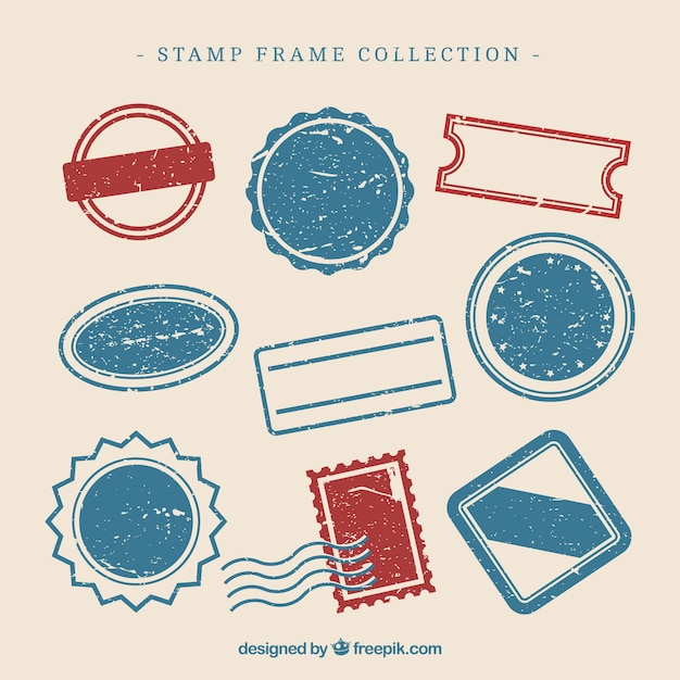 Coleção de design de selos