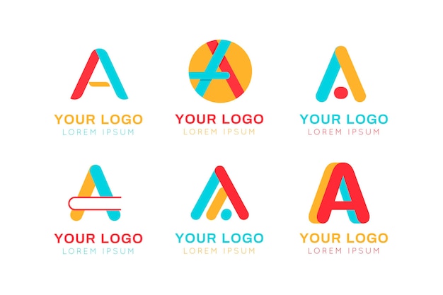 Coleção de diferentes logotipos