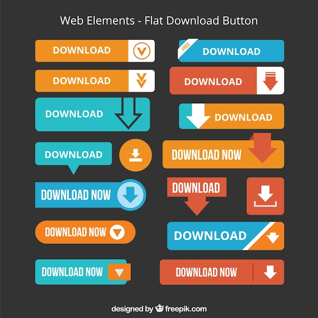 Vetor coleção de download de botões coloridos