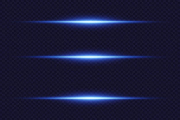 Coleção de efeitos de néon e flashes brilho de néon da explosão de feixe de laser de luz