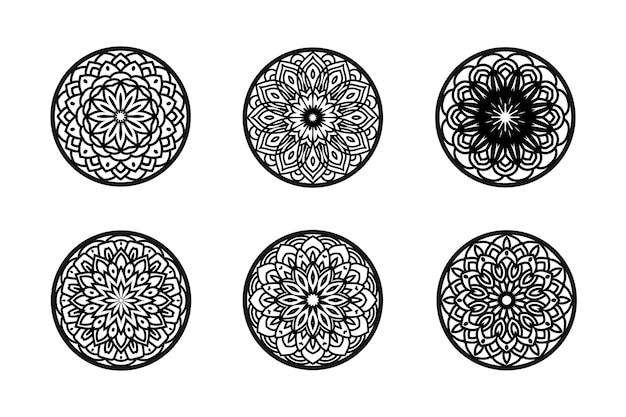 Coleção de elementos de estêncil desenhados à mão