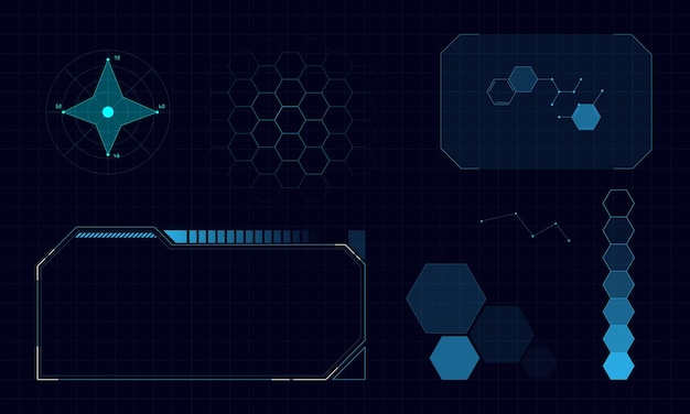 Coleção de elementos infográficos futuristas