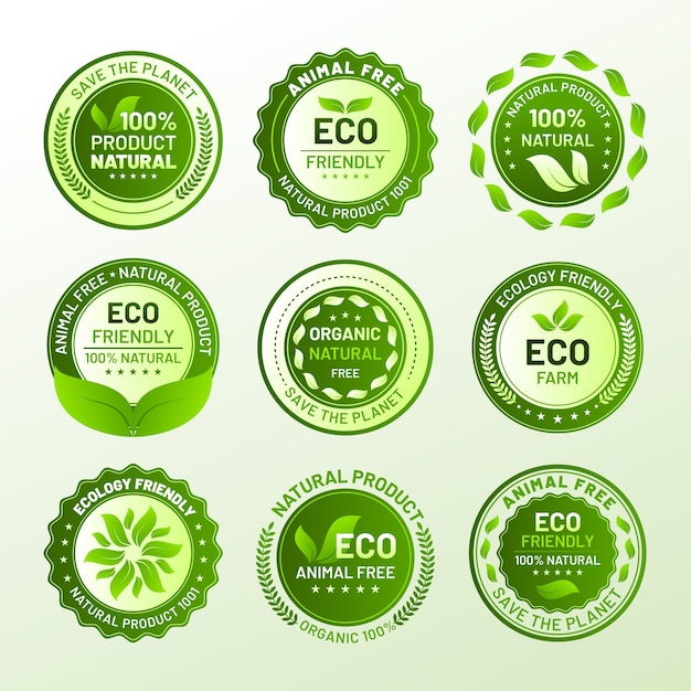 Coleção de emblemas de ecologia de gradiente