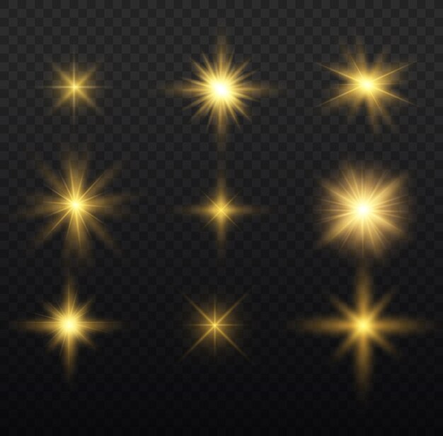 coleção de estrelas cintilantes