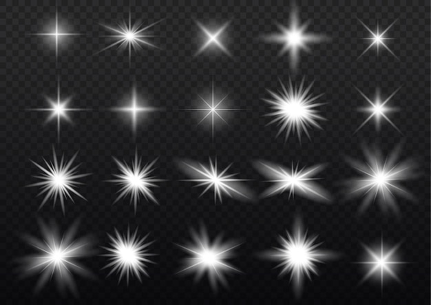 coleção de estrelas cintilantes