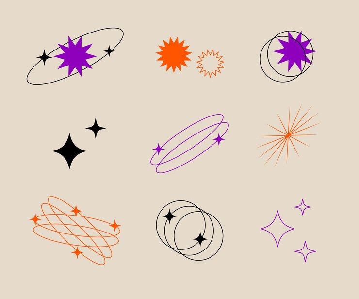 Coleção de estrelas cintilantes