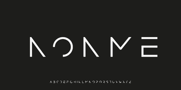 Coleção de fontes alfabéticas clássicas e modernas Letras elegantes minimalistas