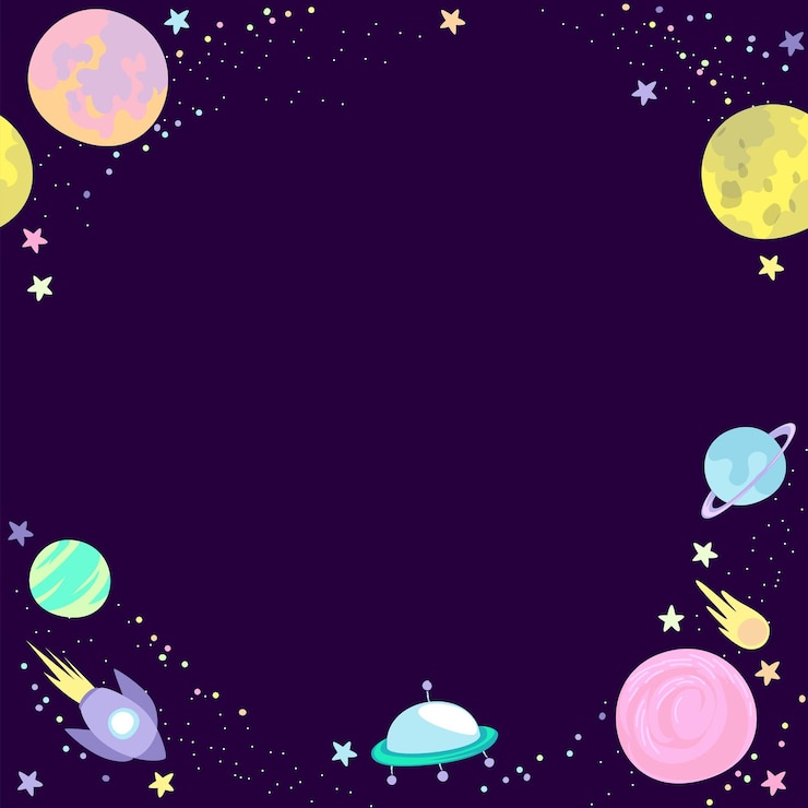 coleção de fundo de espaço fofo