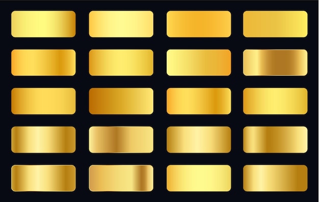 Coleção de fundos de gradiente dourado