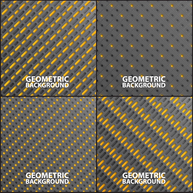 Vetor coleção de fundos geométricos.