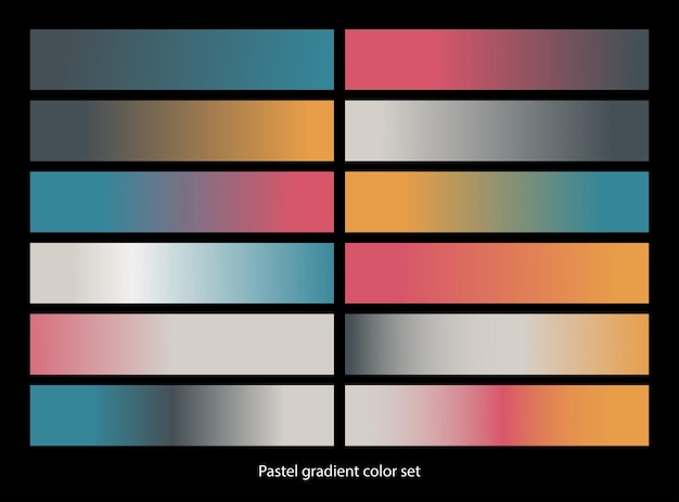 Coleção de gradiente de cor pastel