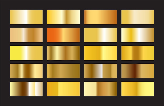 Coleção de gradiente dourado de luxo