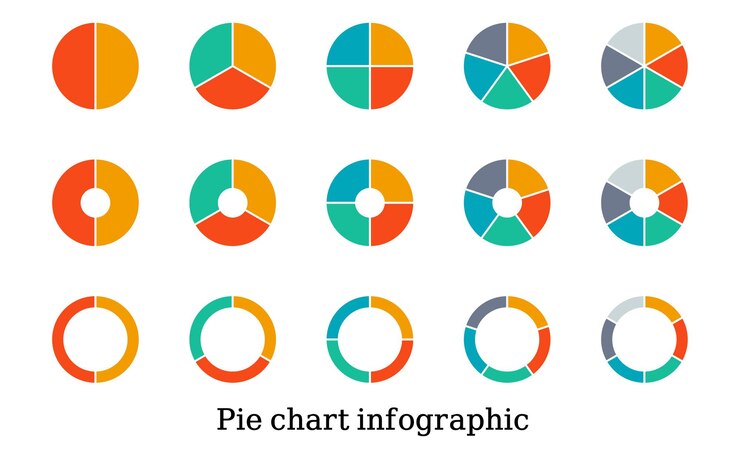 Vetor coleção de gráficos infográficos de toros ilustração vetorial gráficos de toros de círculo vector