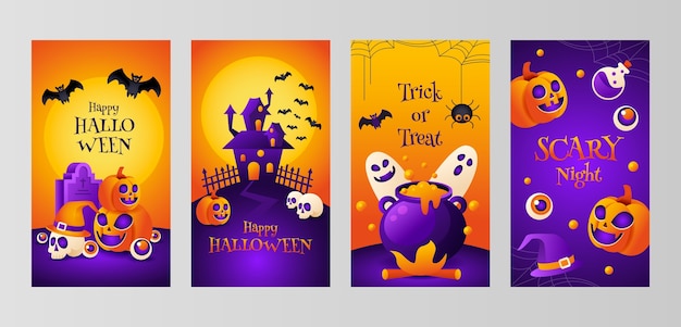 Coleção de histórias de Halloween no Instagram