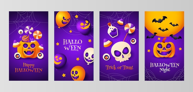 Coleção de histórias de Halloween no Instagram