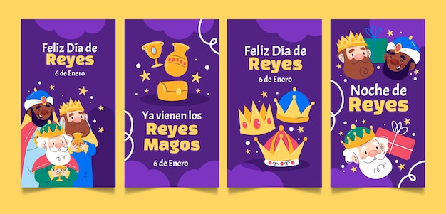 Coleção de histórias do instagram para reyes magos