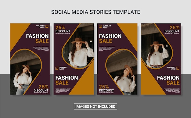 Coleção de histórias instagram de venda de moda feminina