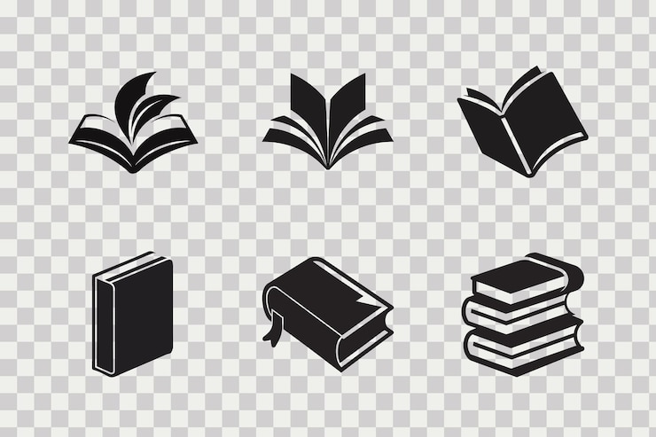 Vetor coleção de ícones de livros diversos