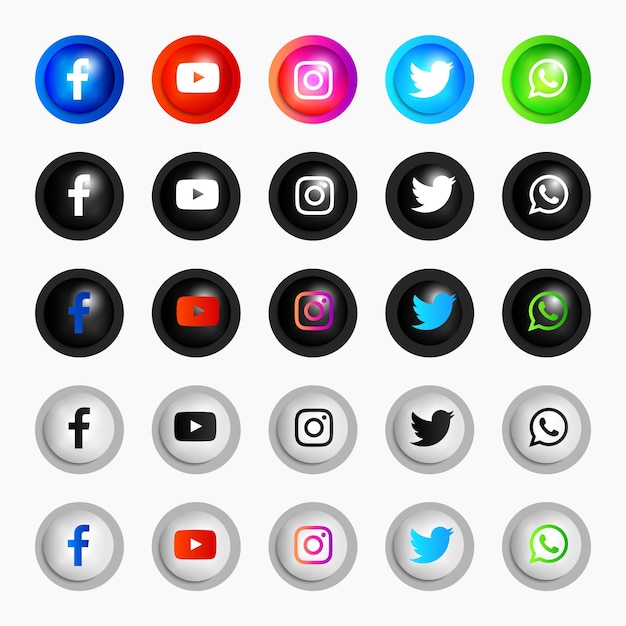 Coleção de ícones de mídia social