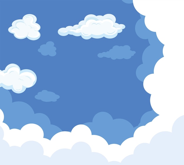 Vetor coleção de ícones de nuvens do céu