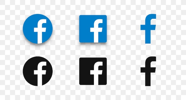 Coleção de ícones do logotipo do facebook em estilo diferente ilustração em vetor ícones de redes sociais