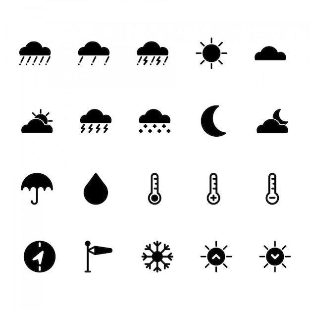 Coleção de ícones meteorológicos
