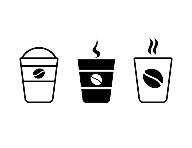 Coleção de ilustração de design de xícara de café